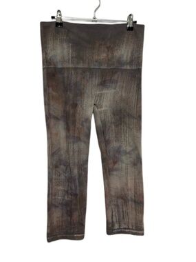 Shannon Passero Gray Tie Dye Crop Workout Leggings